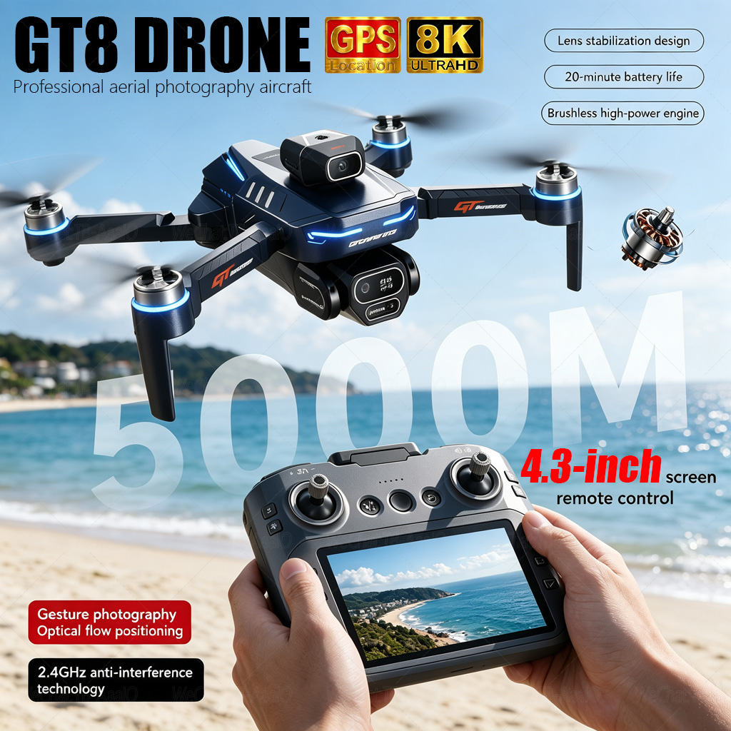 โดรน NEW GT8 HD RC 4K ระดับมือ - Drone Photogrammetry บทวิจารณ์และราคา